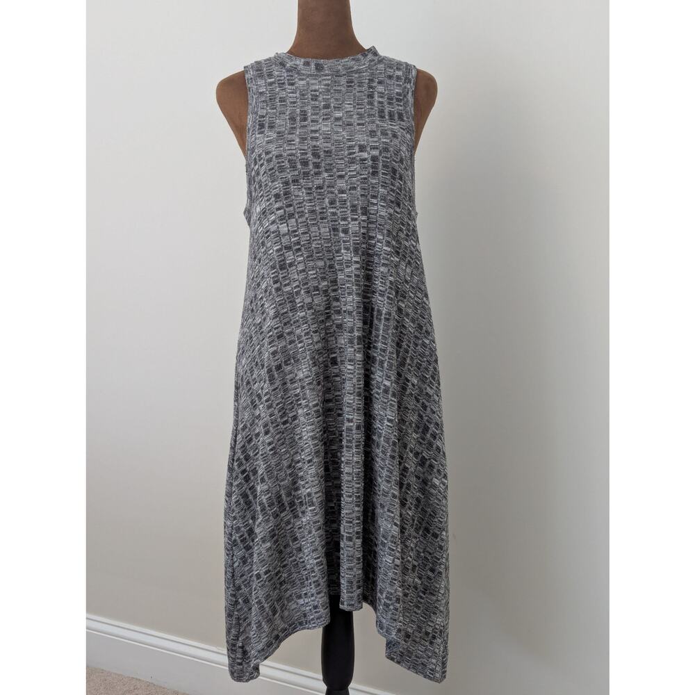 Maeve Anthropologie Emerson Gray Ribbed Sleeveless High Neck Dress w/ Pockets S - Picture 2 of 8